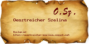 Oesztreicher Szelina névjegykártya